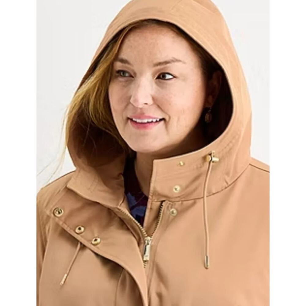 Liz Claiborne Womens Midweight Anorak in French Caramel, Sz XXL--NWT - Picture 5 of 10